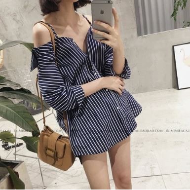 Off the shoulder polo shift dress Shopee Philippines