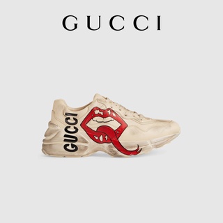 GUCCI Rhyton series women s lip print dad shoes Shopee Philippines