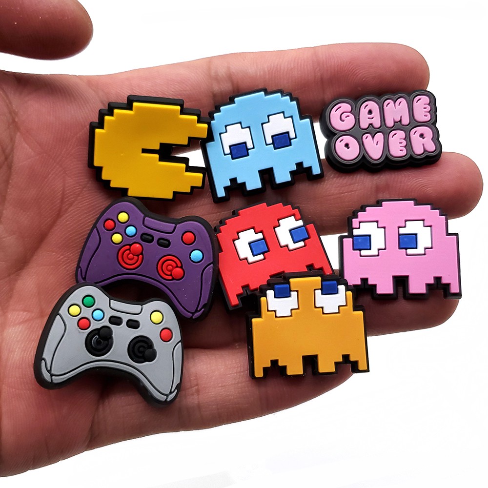 1pcs Pac-Man Game Funny Jibbitz Shoe Charms Cute Shoe Accessories for ...