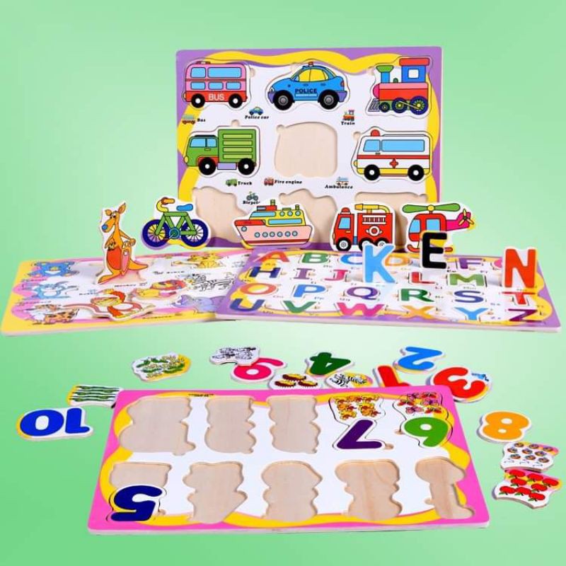 educational learning wooden peg puzzle for kids | Shopee Philippines