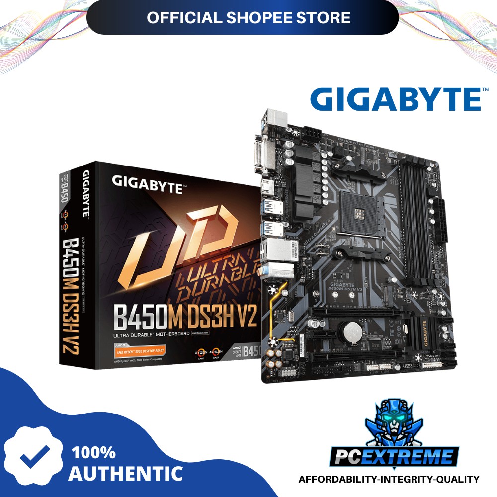 GIGABYTE B450M DS3H V2 Ultra Durable MATX Motherboard | Shopee Philippines