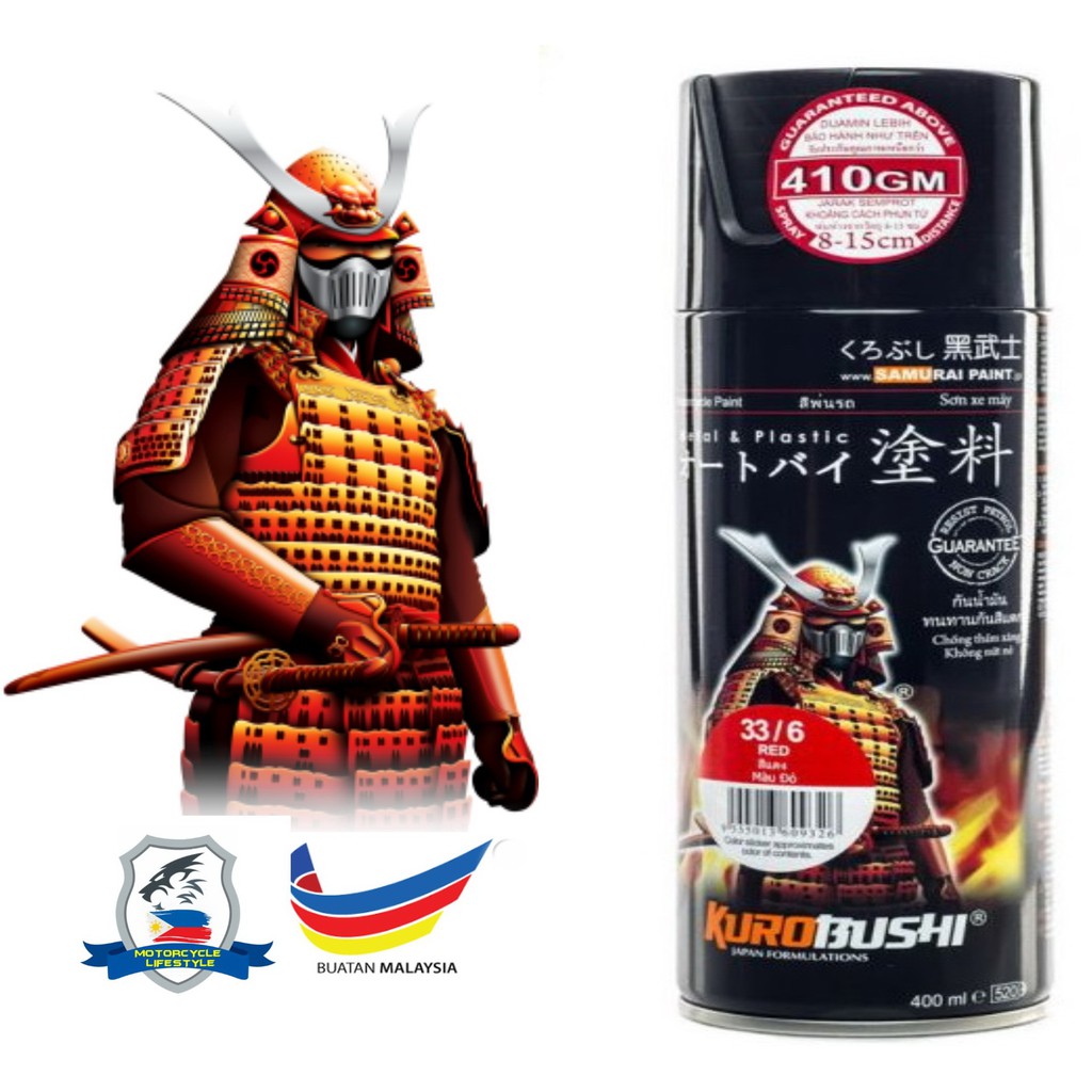Samurai Spray Paint Standard Colors(Made in Malaysia) Shopee Philippines