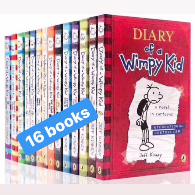 Diary of a Wimpy Kid (Set of 16 books) with Box onhand and ready to