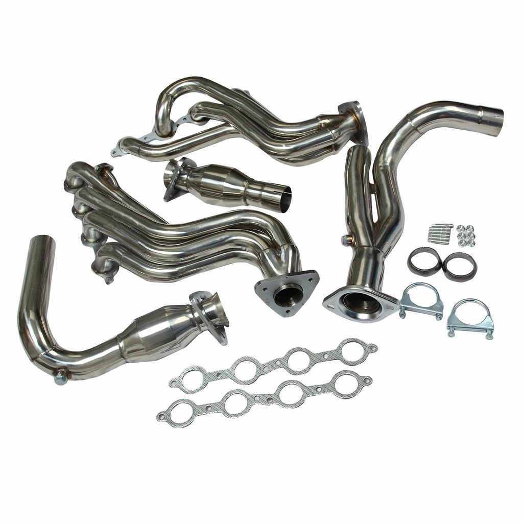 Exhaust Manifold Headers & Y Pipe +Gasket for Chevy Chevrolet GMC ...