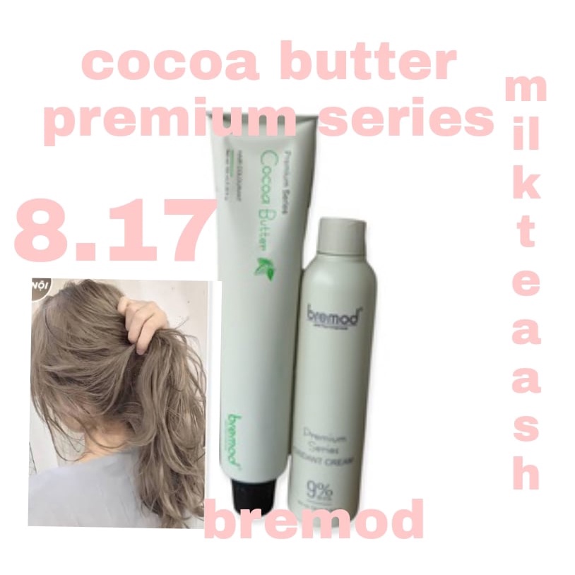 BREMOD PREMIUM SERIES COCOA BUTTER HAIR COLOR WITH OXIDIZER (8.17 MILK