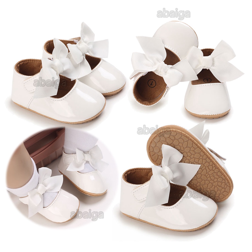 Pangbinyag White Baptismal Shoes for Baby Girl Formal Wedding Rubber ...