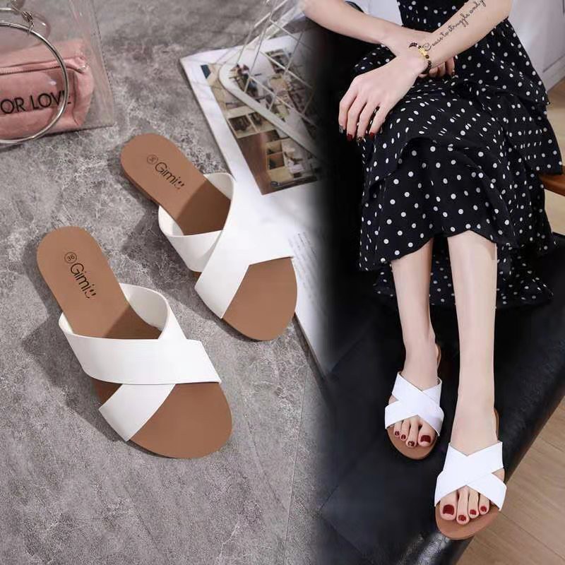 Flat store sandals shopee