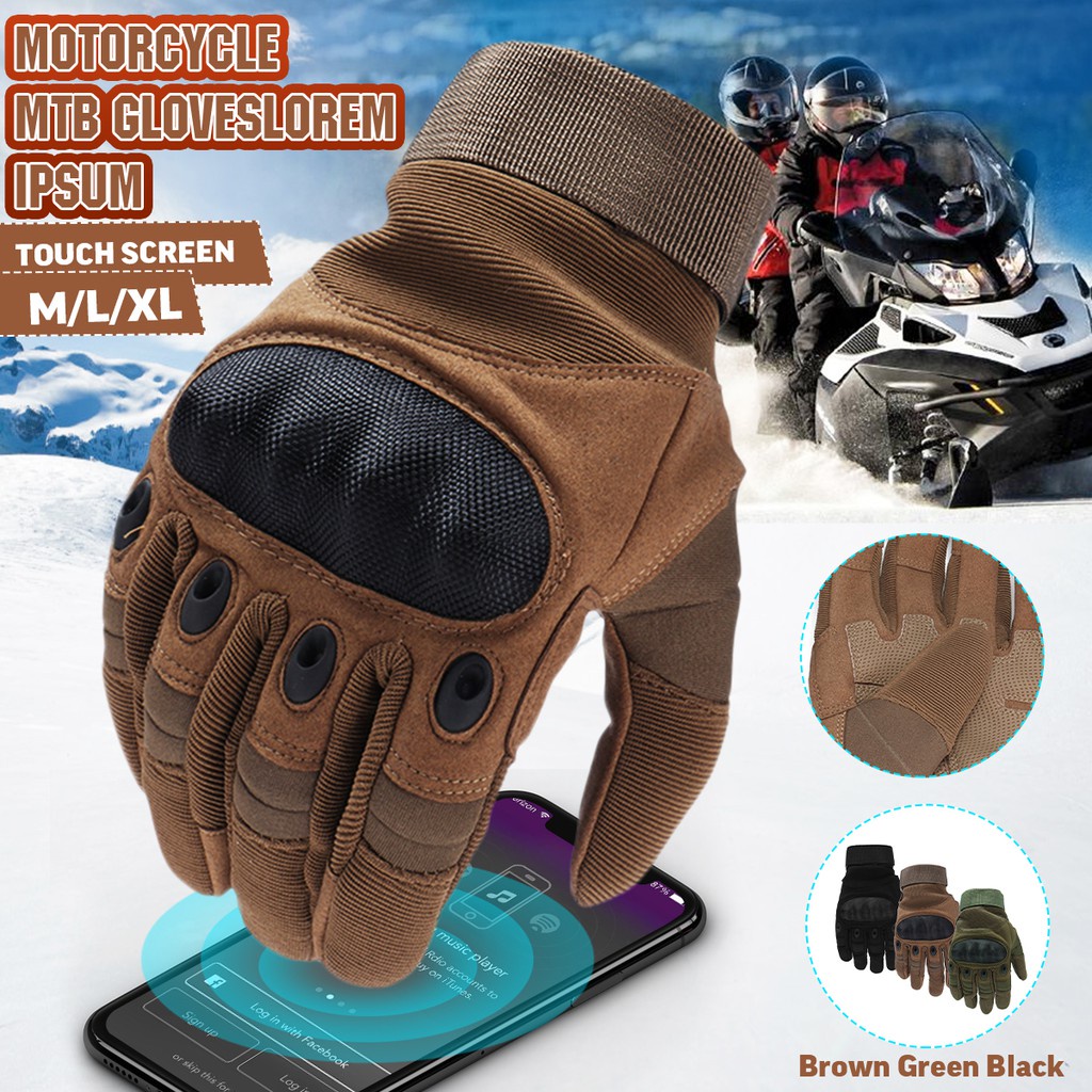 Touch Design Full Finger Hiking Gloves Protective Sports Gloves
