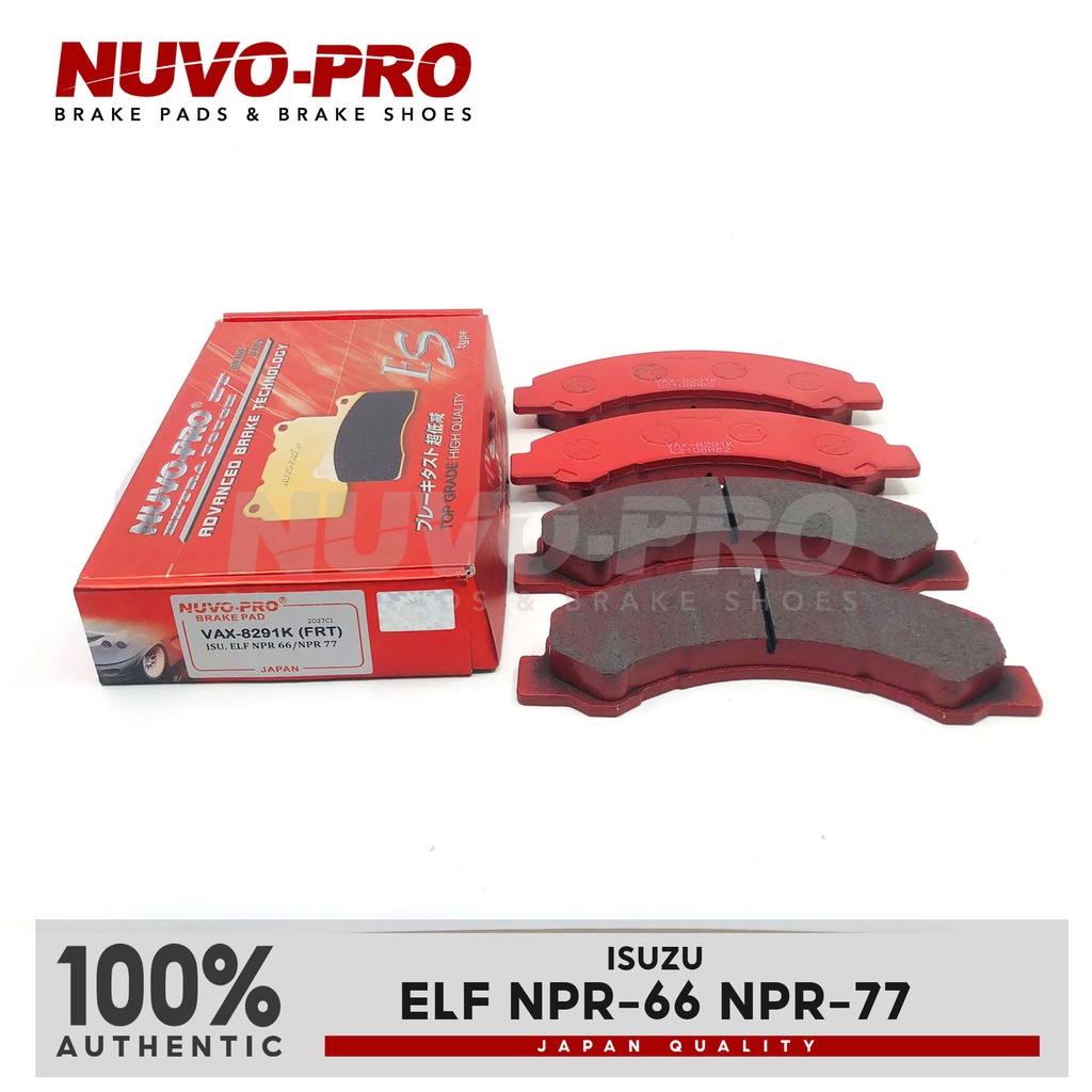 Nuvo-Pro Brake Pad Front Isuzu ELF NPR-66 / NPR-77 VAX-8291K SET