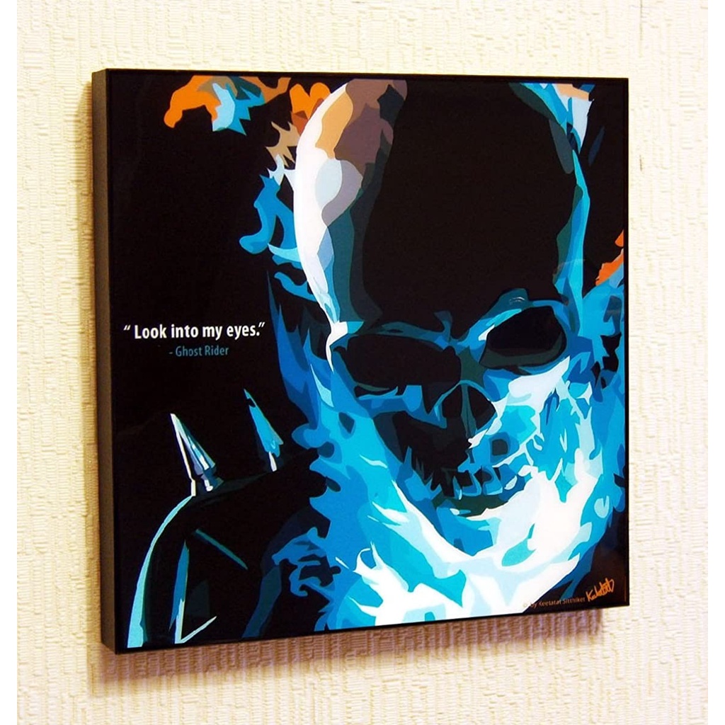 Ghost Rider Poster and print POP ART Painting on Canvas Motivational ...