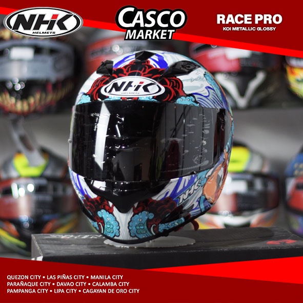 NHK HELMET RACE PRO KOI FULL FACE SINGLE VISOR MOTORCYCLE VISOR ...