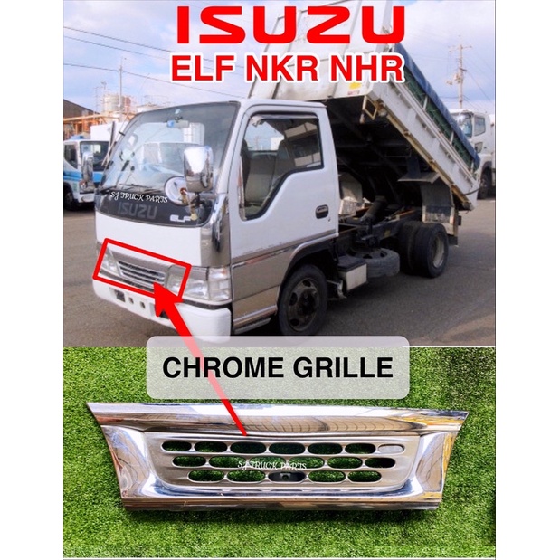 Isuzu Elf Nhr Nkr Hicom Perkasa Mtb Mtb Front Grille Chrome Lorry Ton Ton Salong Chrome