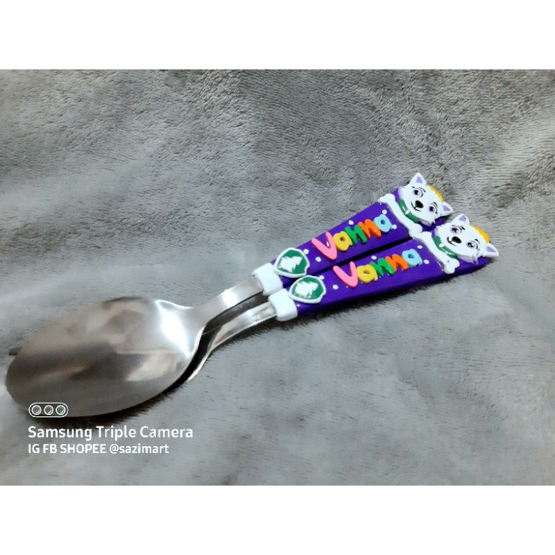 Paw Patrol Everest Personalized Spoon & Fork For Kids Sazimart 