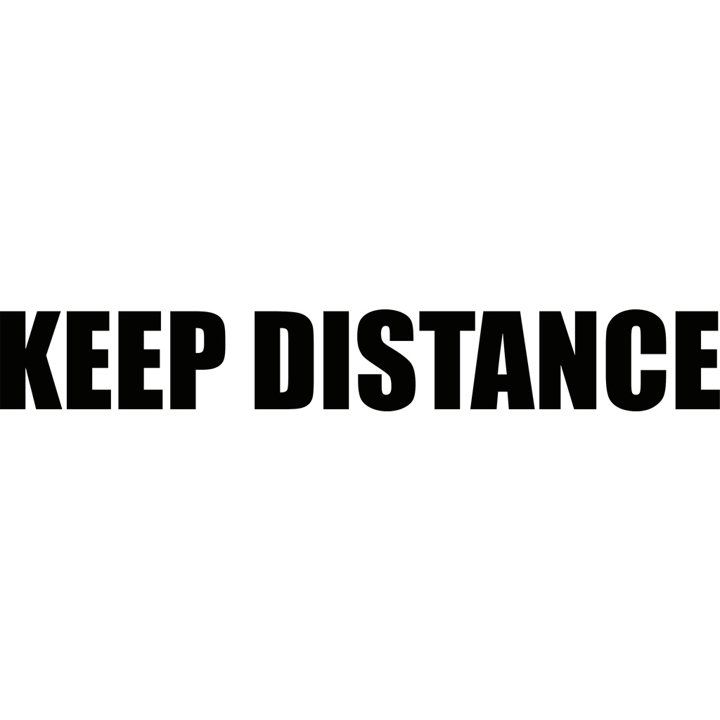KEEP DISTANCE WATERPROOF STICKERS | Shopee Philippines