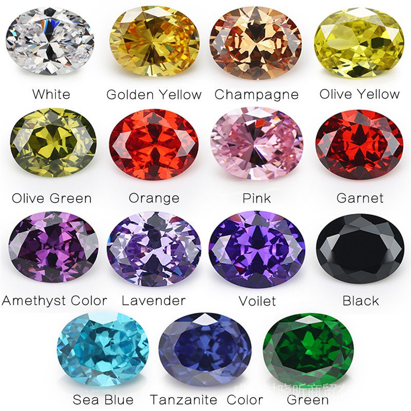 Gem Stone 1pcs Per Colors Total 15pcs Size 4x6mm~10x12mm Loose Oval 