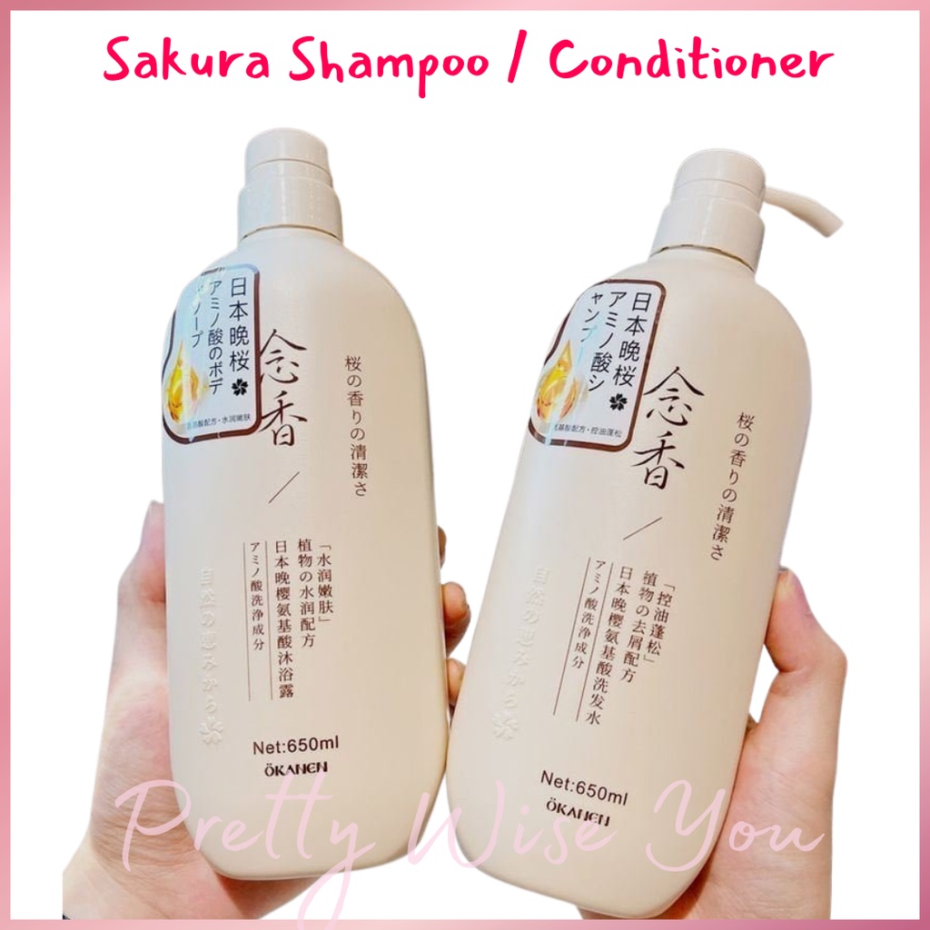 SAKURA Japan Shampoo Conditioner 650ml Shopee Philippines