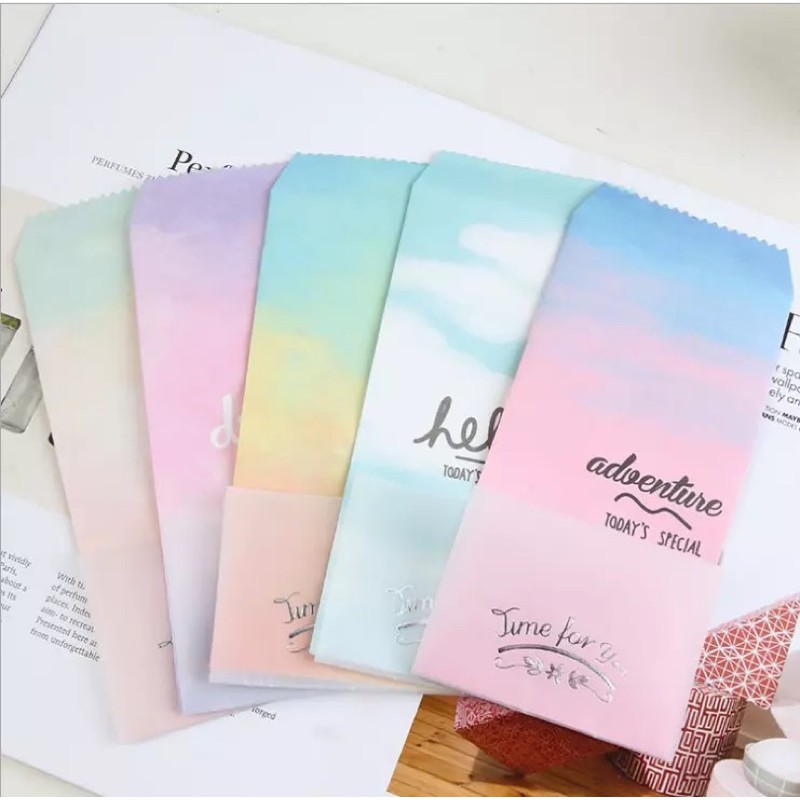 Colorful Envelope Small Gift Craft Envelopes For Letter 5pcs Shopee