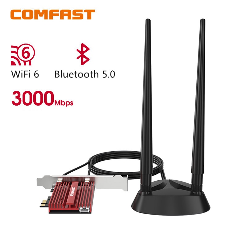 COMFAST CF AX200 Plus Dual Band 3000Mbps WiFi 6 PCIE Wireless Adapter Wifi Network Card