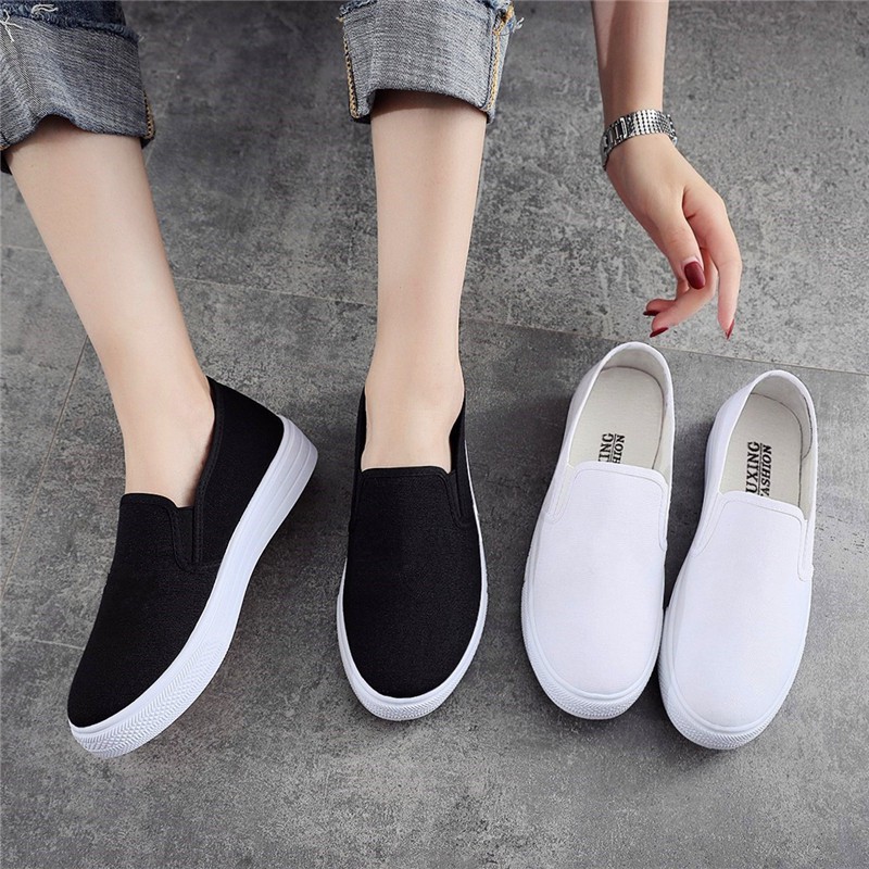 2019Korean canvas shoes thick bottom | Shopee Philippines