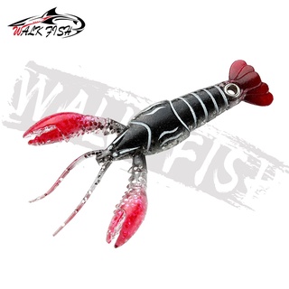 WALK FISH 1PCS New Crazy Shrimp Lures 95mm 6g Soft Lure Fishing