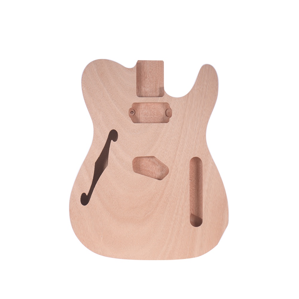 Muslady Unfinished Electric Guitar Body Blank Guitar Body Barrel DIY Mahogany Wooden Body Guitar