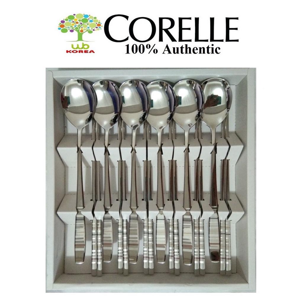 CORELLE Coordinates Spoon & Chopsticks 6 Piece Set (Color Laser