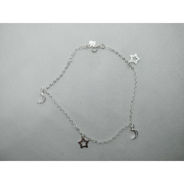 Anklet silver Star and moon 9.5