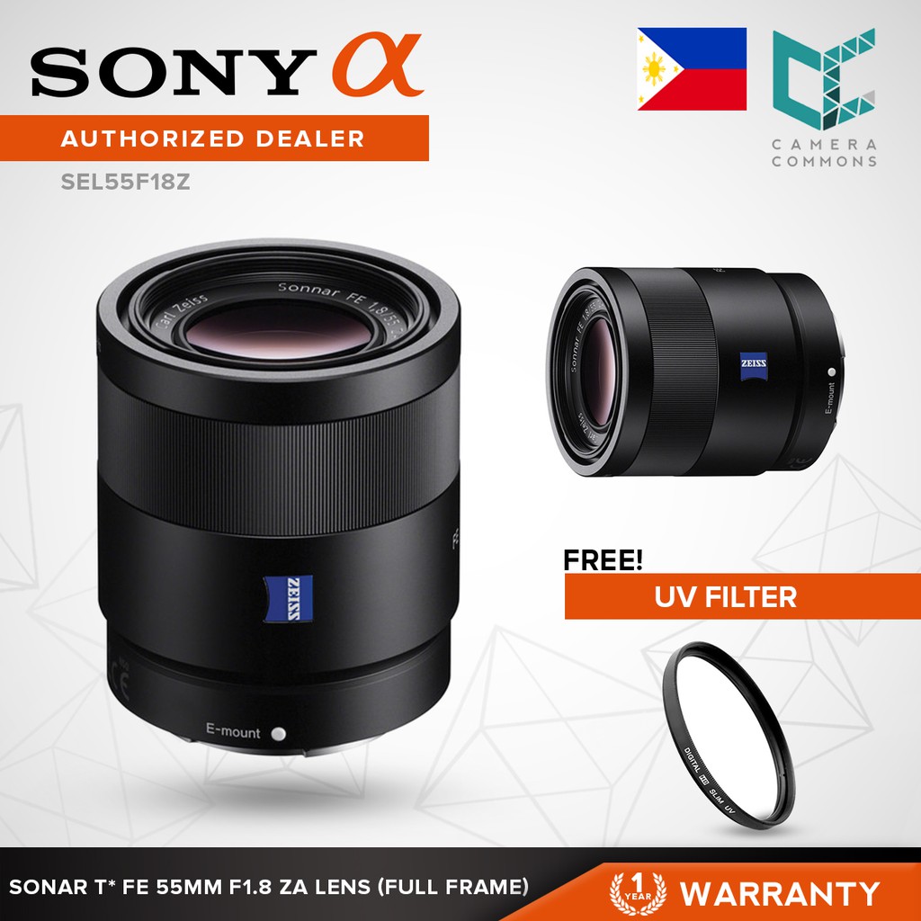 Sony SEL55F18Z/ Sonnar T* FE 55mm F1.8 ZA Lens | Shopee Philippines