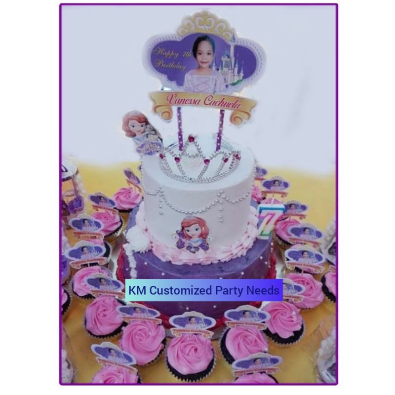 Sofia the First Customized Cake & Cupcake Toppers (12pcs./pack ...