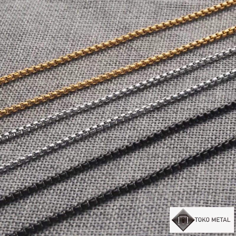 2mm Stainless Steel ROLLO TITANIUM Necklace Forever [TokoMetal ...