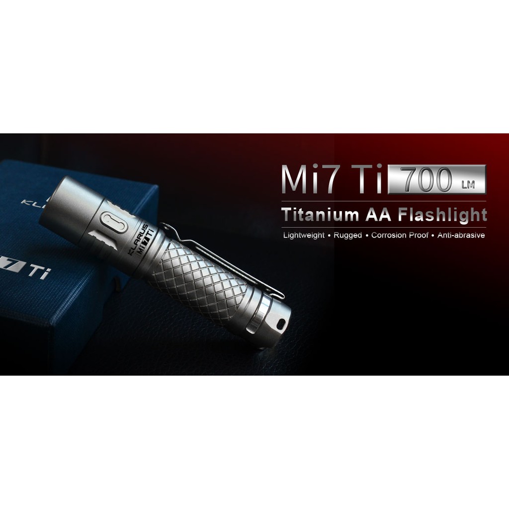ON HAND Klarus Mi7 Titanium LED Flashlight w/FREE AA Battery Shopee