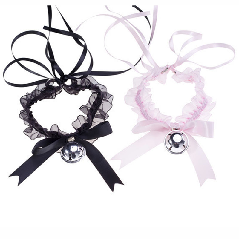Adjustable Lace Choker with Bell Sweet Cute Gothic Choker Necklaces ...