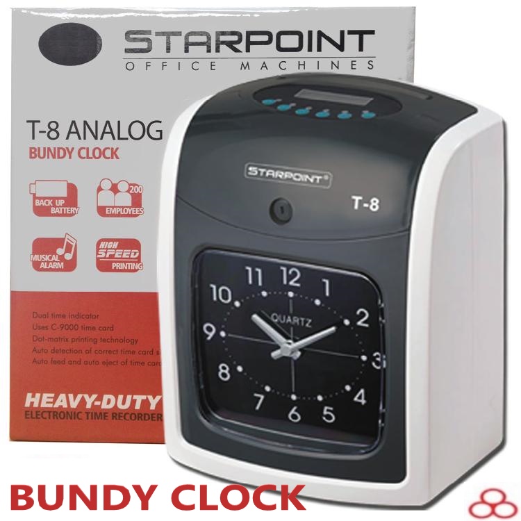 BUNDY CLOCK STARPOINT T8 Bundy Clock Time Recorder Time Attendance