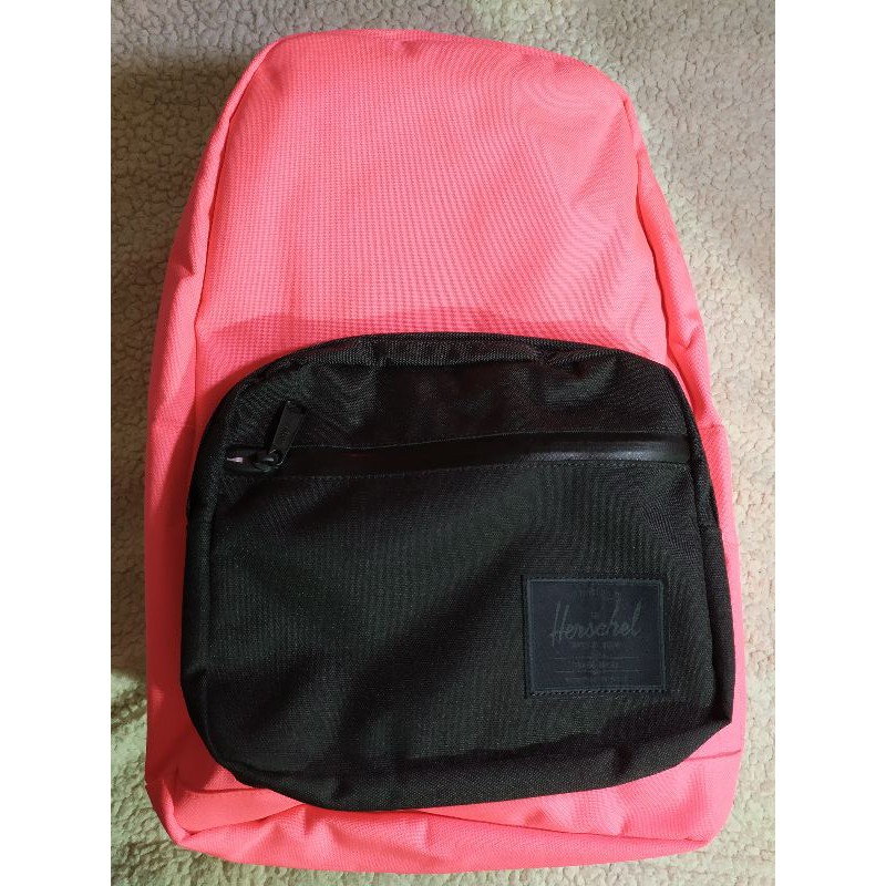 ORIGINAL Herschel Pop Quiz Neon Pink Black BackPack with tags from Canada