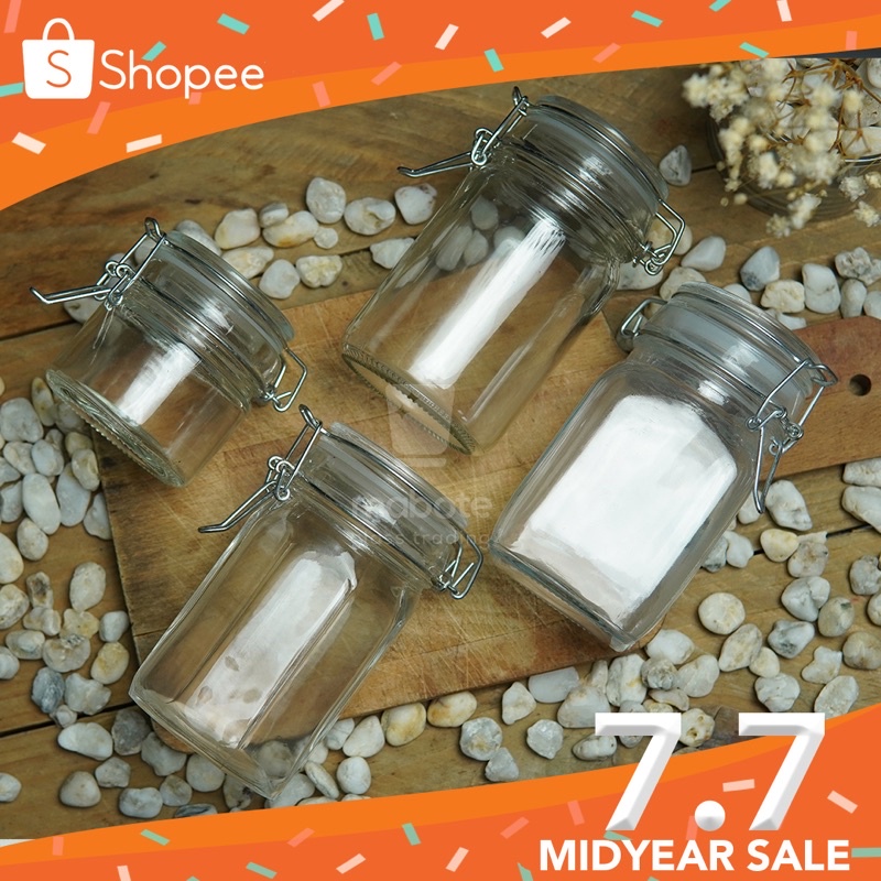 GLASS FOOD STORAGE JARS with clamp Manila Supplier Kitchenwares