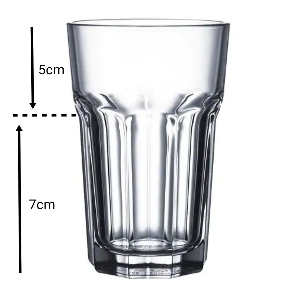 Transparent Glass Crystal Clear Cup Cafe Glassware Coffee Shop Glass ...
