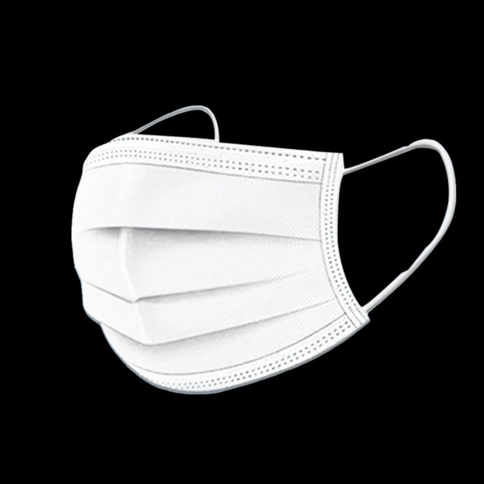 ┅50100 Pcs Meltblown Cloth Disposable White Mask Three Layer Protective Adult Mask Breathable