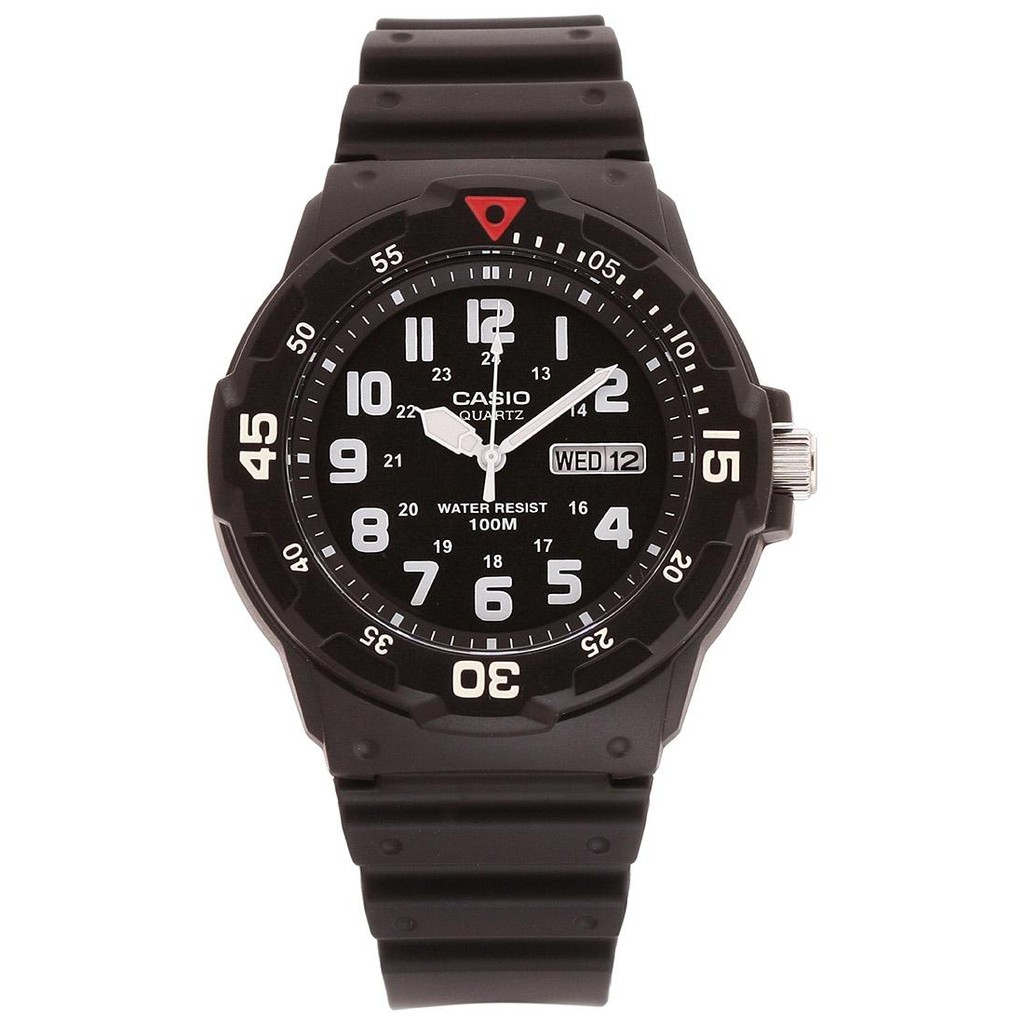 Casio MRW-200H-1BVDF Analog Black Rubber Strap Watch For Men | Shopee ...