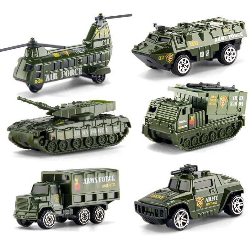 A variety of alloy 6-piece sets of engineering vehicle arms police car ...