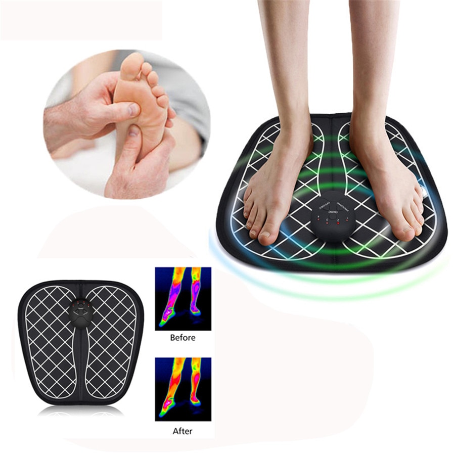 Electric EMS Foot Massager Pad Feet Muscle Stimulator Foot Massage Mat