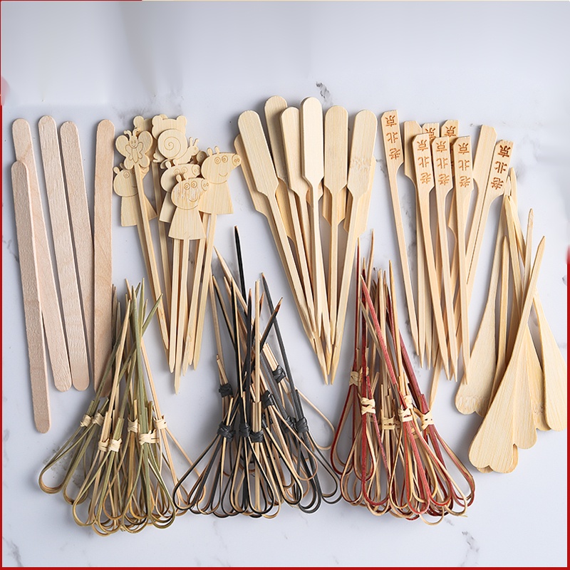 Disposable Fruit Signs Mini Rock Candy Haws String Scissors Bamboo ...