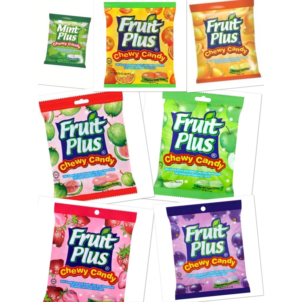 FRUIT PLUS CHEWY CANDY 150g (7 Flavours ) | Shopee Philippines