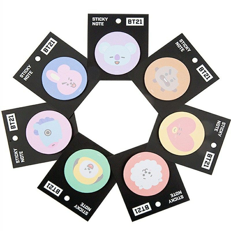 Unofficial BT21 BTS POST IT STICKY NOTES (Replica) | Shopee Philippines