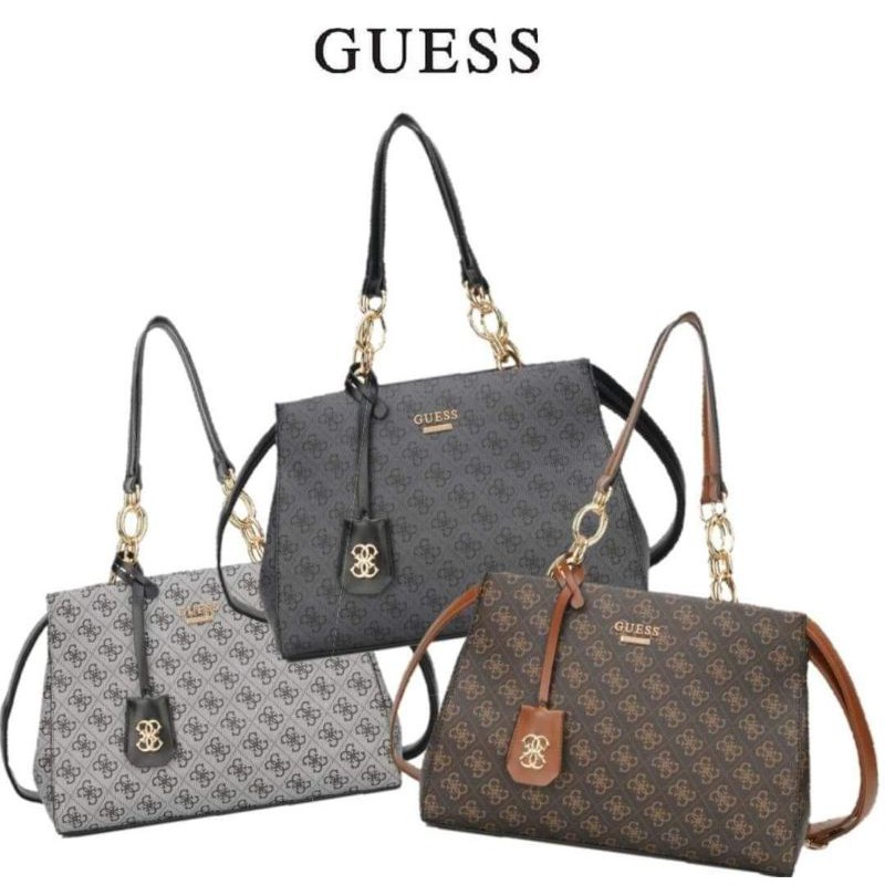 Guess Monogram Shoulder Sling Bag with Actual Pics