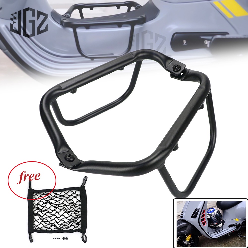 GTS Aluminum Motorcycle Luggage Rack With Net Bag Front Pedal For VESPA