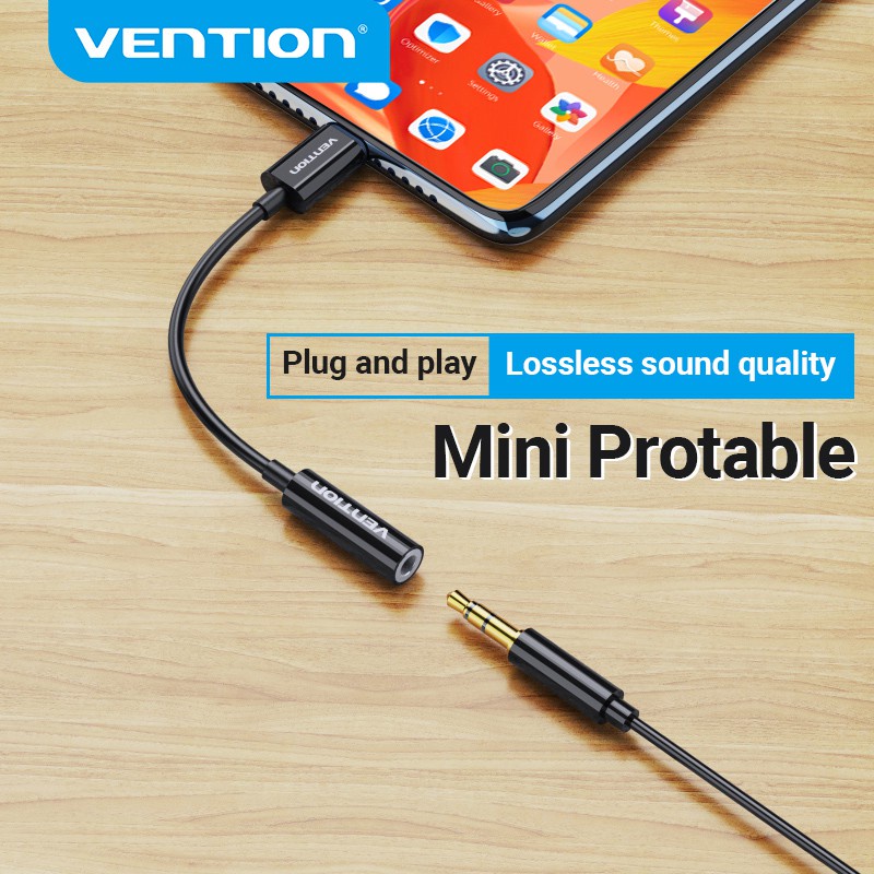 Vention Type C To Audio Hi-Fi Earphone Headphone Aux Cable