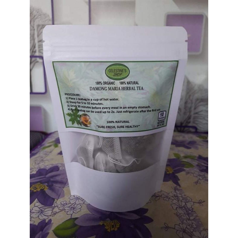 Damong Maria Herbal Tea 10bags 100%Organic (Panglinis ng Matris ...