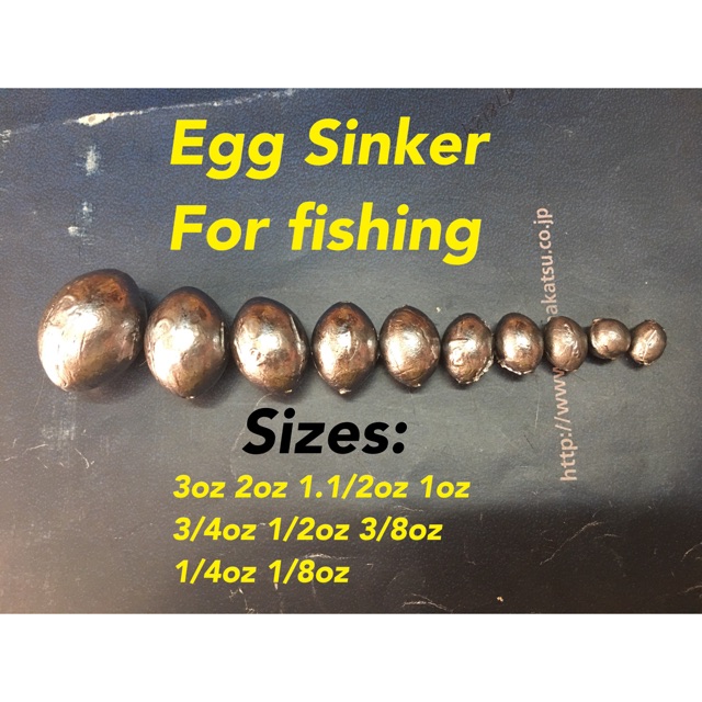 Fishing Egg Sinker 3oz to 1/8oz fishing accessories