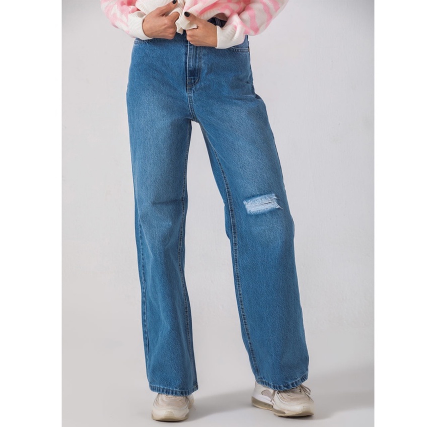 Jean Femme TOUGH JEANSMITH Déchiré Et Patiné - Taille 30 (W32) - L41 - Coton - Occasion Très Bon état