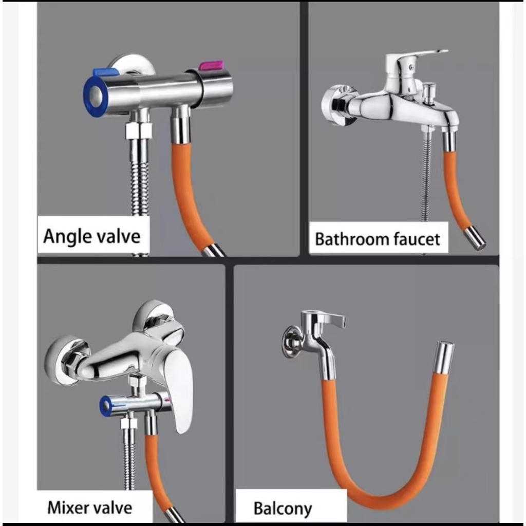 Faucet Extension Hose 360 Degrees Silicone Hose Kitchen Faucet